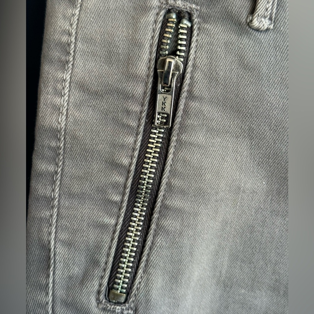 Mother The Crop Zip Muse Jean, Blow Out (Medium Gray) Wash, Sz 25, VGUC - Picture 5 of 16